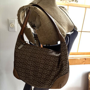 Vtg Y2K Coach 6617 Shoulder Bag Brown Purse Signature Ergo Hobo Jacquard